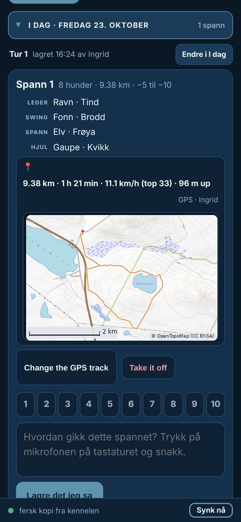Un attelage enregistré dans l'Historique avec sa trace GPS : 9,38 km, 1 h 21 min, 11,1 km/h, 96 m de montée, et le parcours dessiné